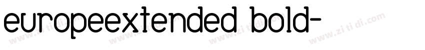 europeextended bold字体转换